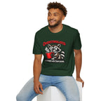 "Overstimulated & Armed with Sarcasm" Raccoon with Coffee T-Shirt