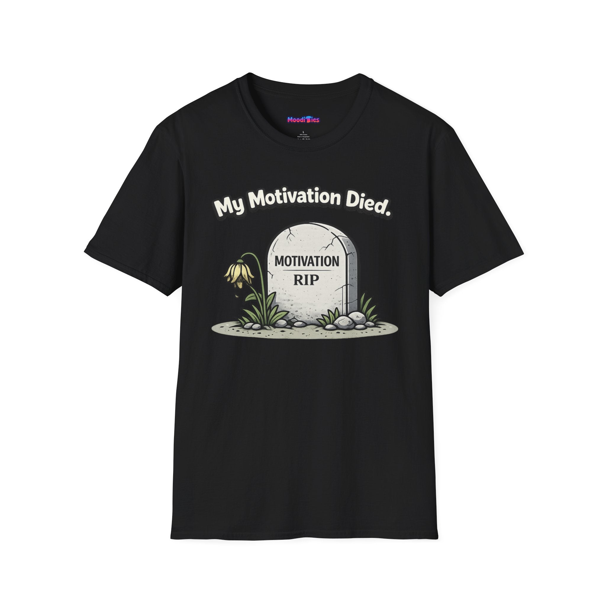"My Motivation Died" Tombstone T-Shirt