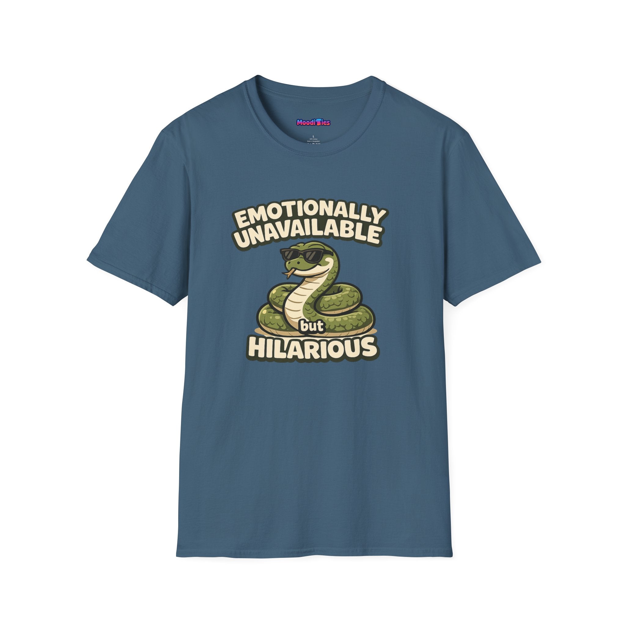 "Emotionally Unavailable But Hilarious" Snake T-Shirt