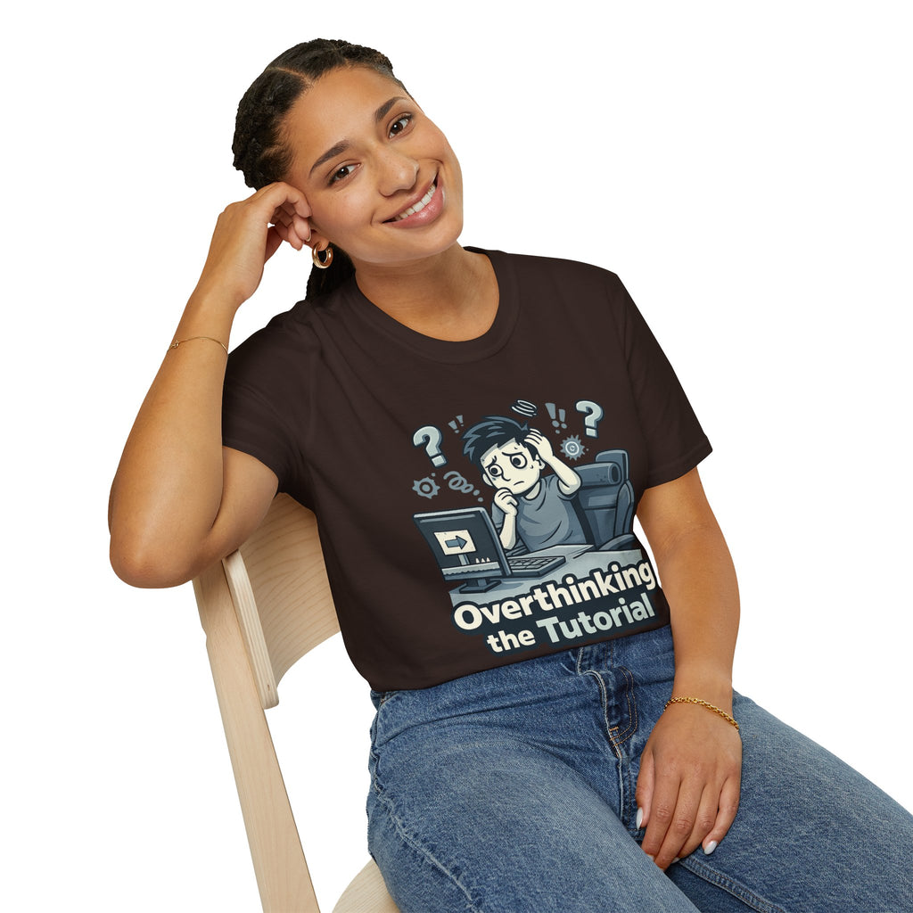 "Overthinking the Tutorial" Gamer Graphic T‑Shirt