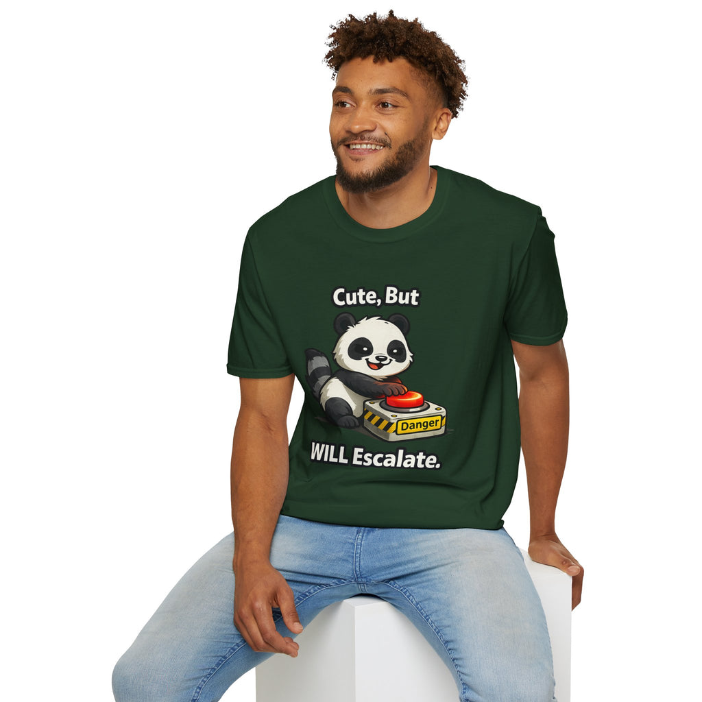 "Cute, But Will Escalate" Danger Panda T-Shirt