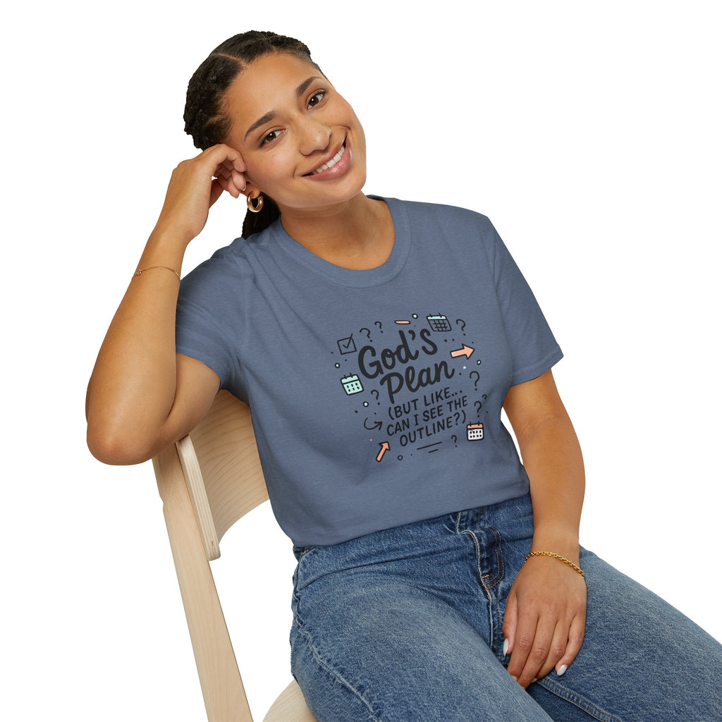 "God's Plan (But Like … Can I See The Outline?)" T-Shirt