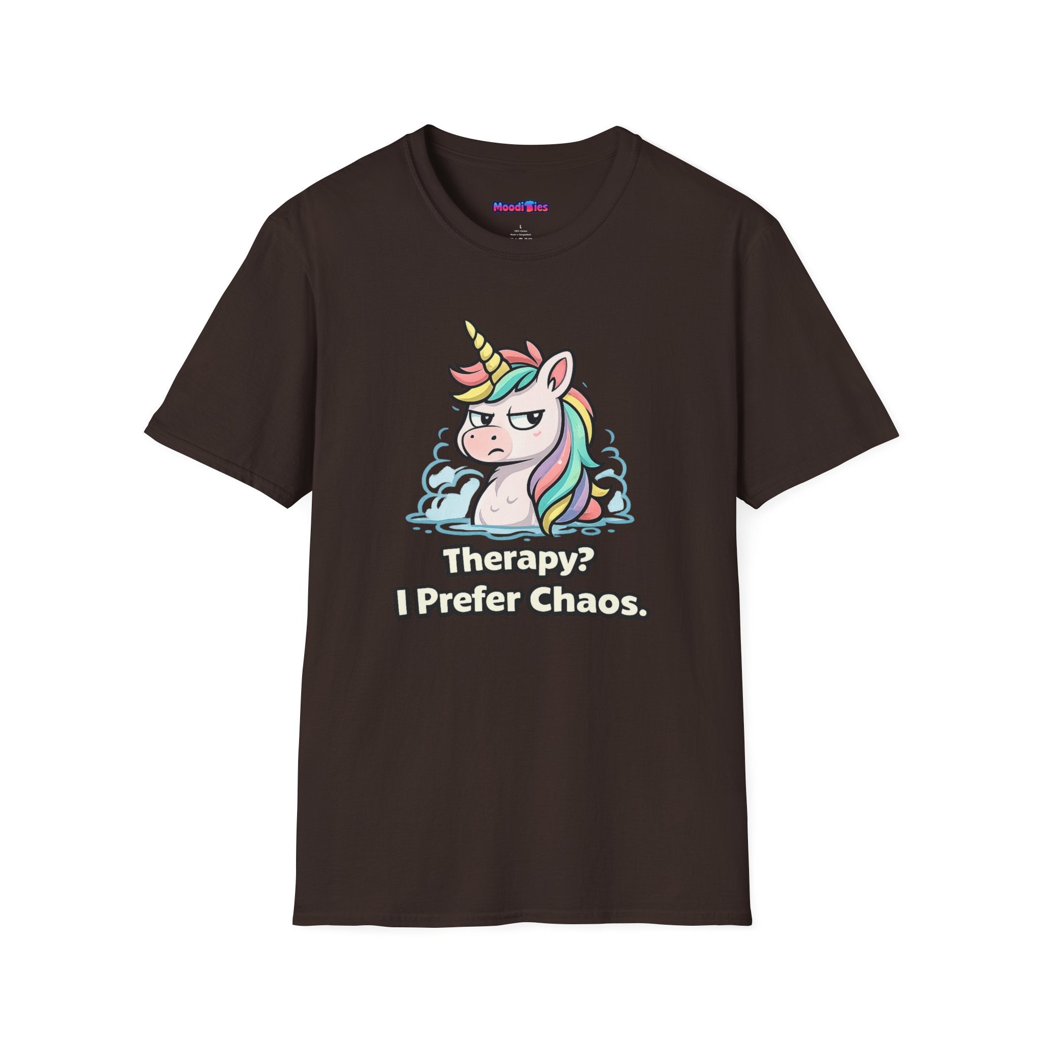 "Therapy? I Prefer Chaos." Unicorn T-Shirt
