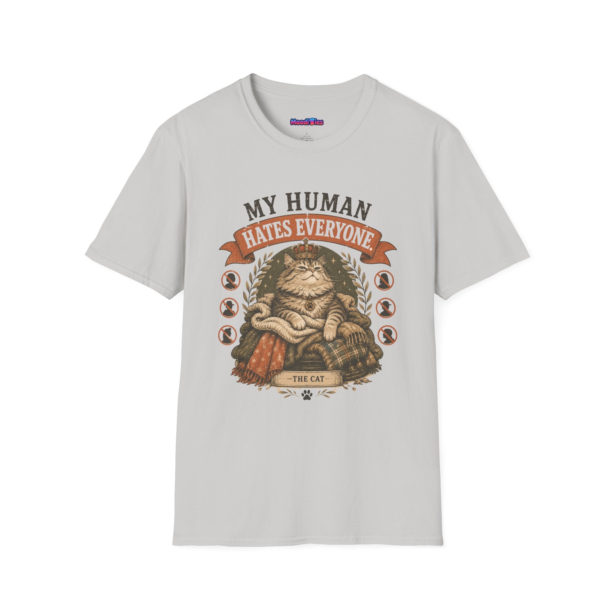 "My Human Hates Everyone." Smug Fat Cat T-Shirt