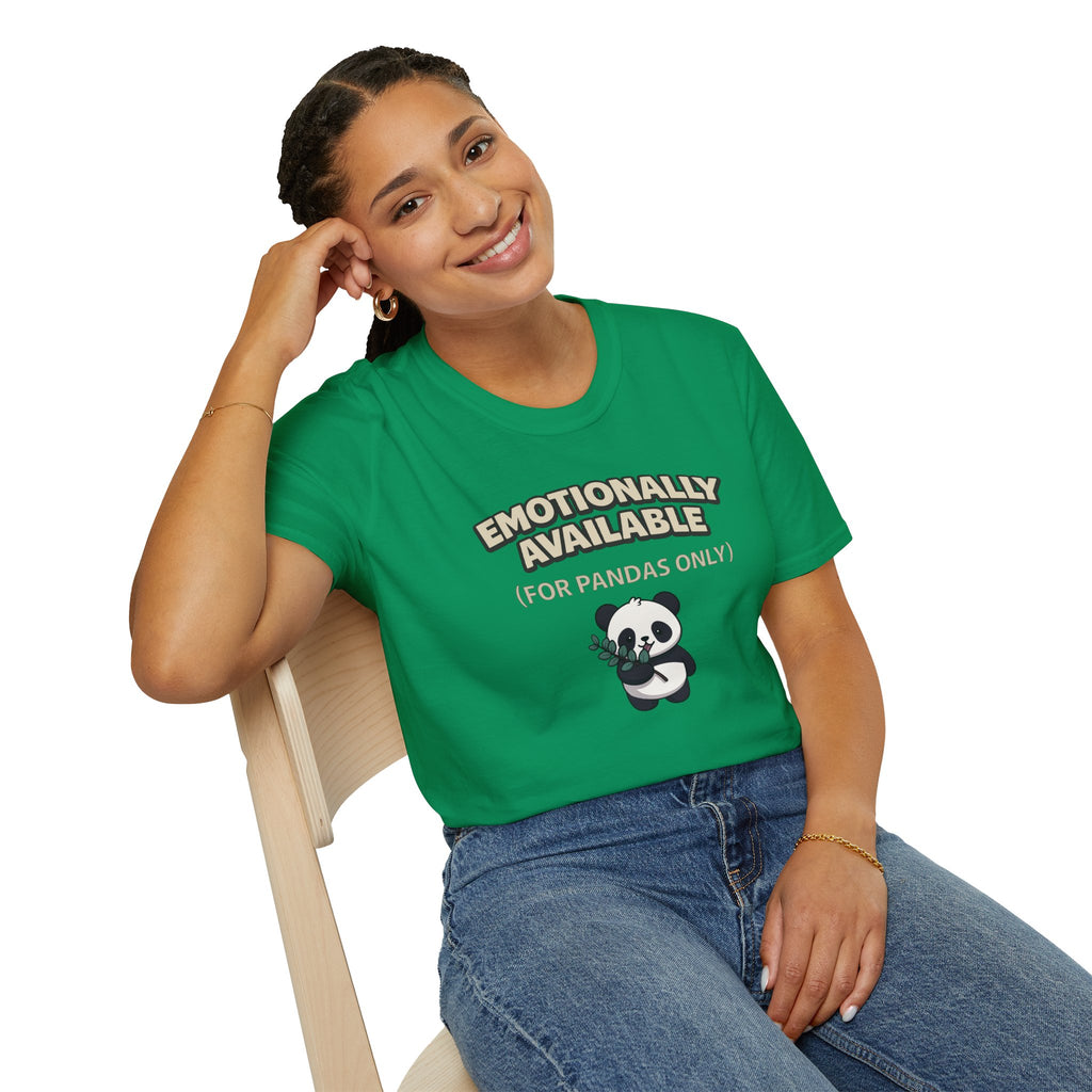 "Emotionally Available (For Pandas Only)" Cute Panda T-Shirt