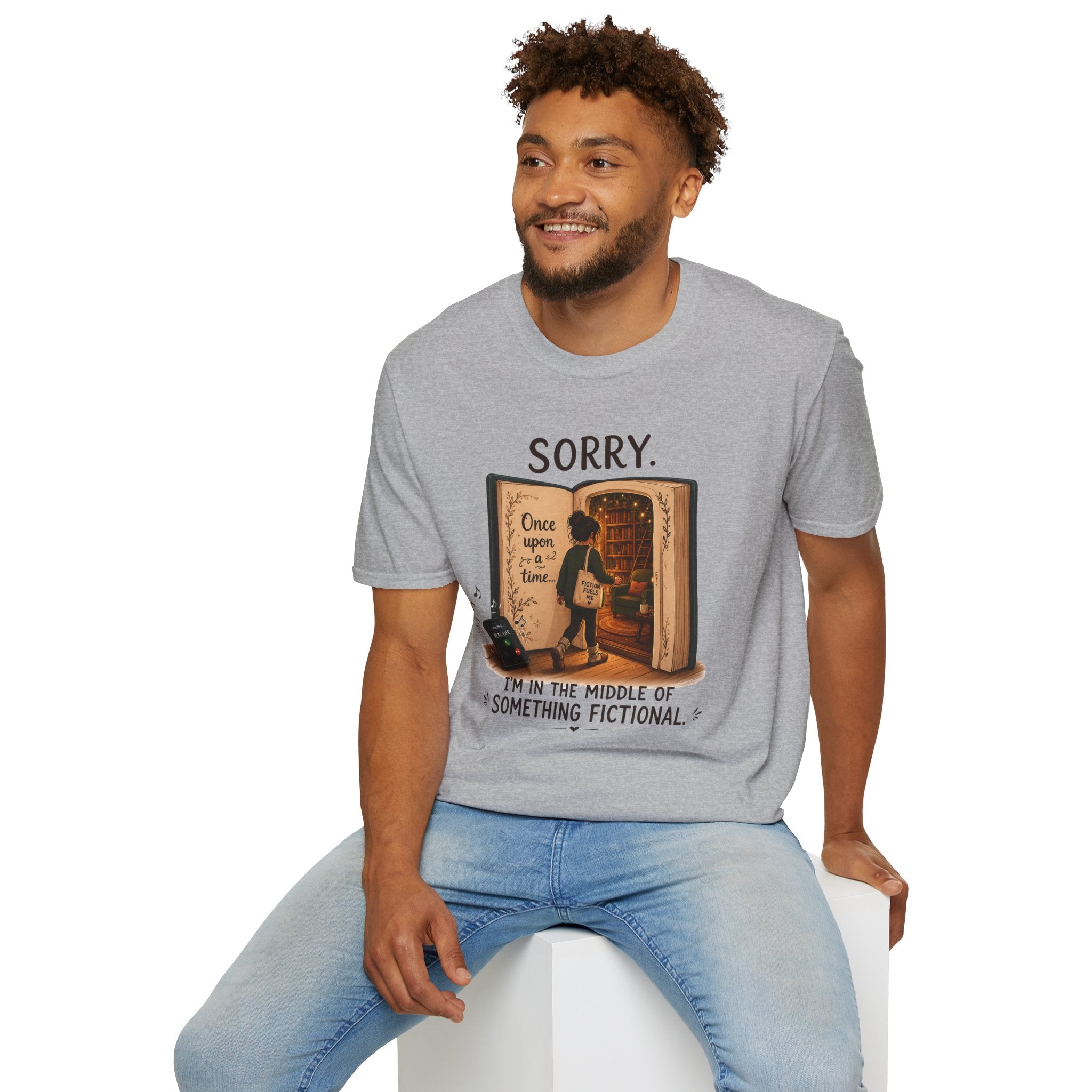 "Sorry. I'm In the Middle of Something Fictional." Book Portal T-Shirt