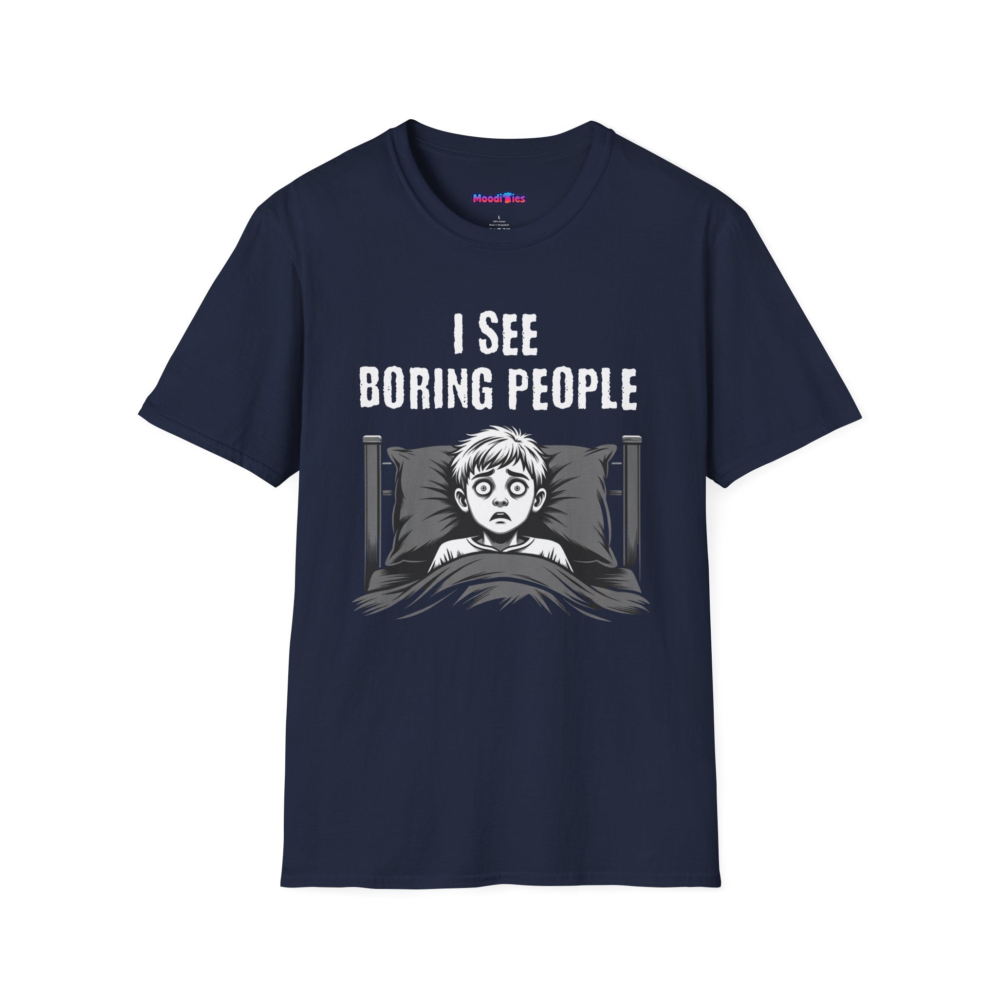"I See Boring People" Spooked Boy T-Shirt