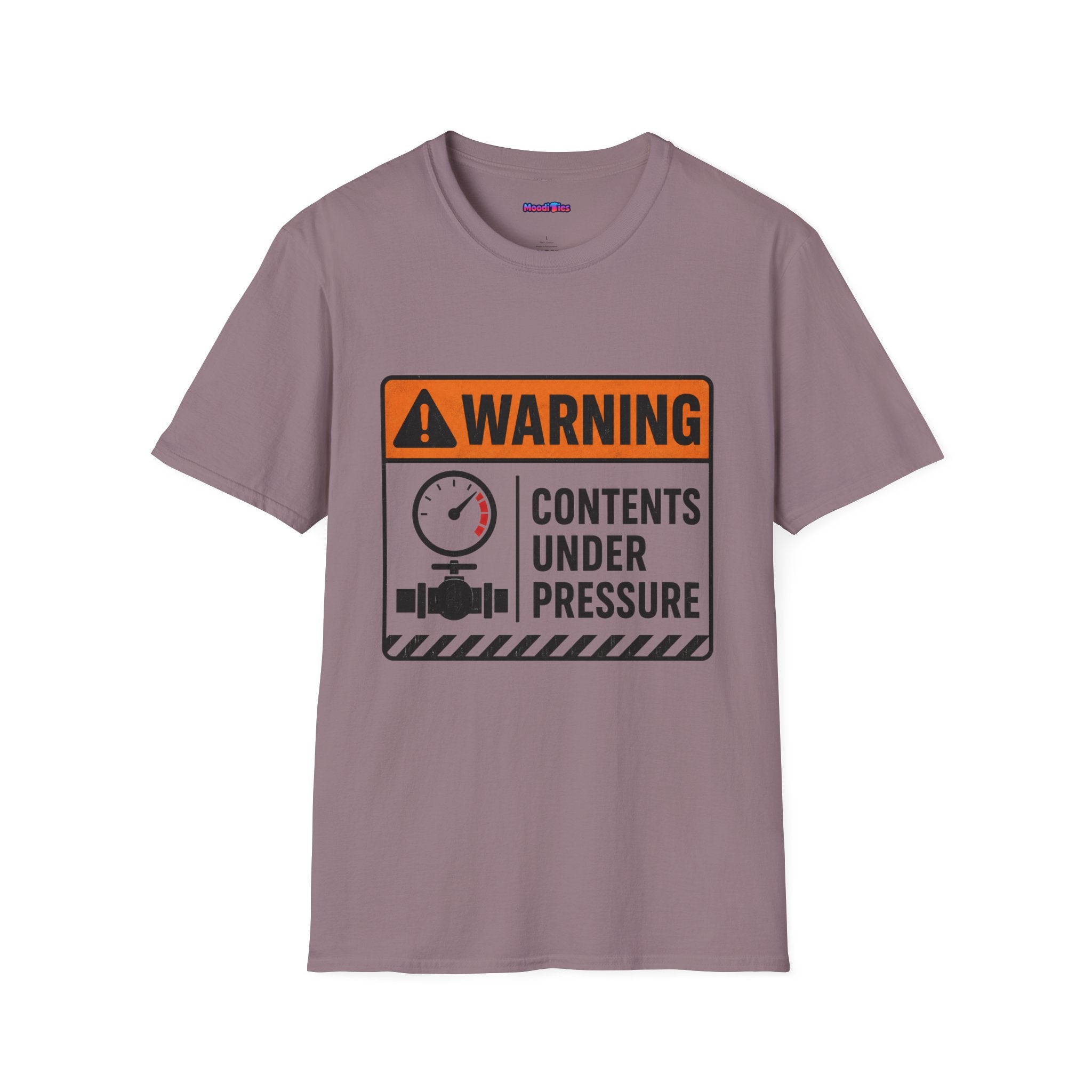 "Warning: Contents Under Pressure" Warning Sign T-Shirt
