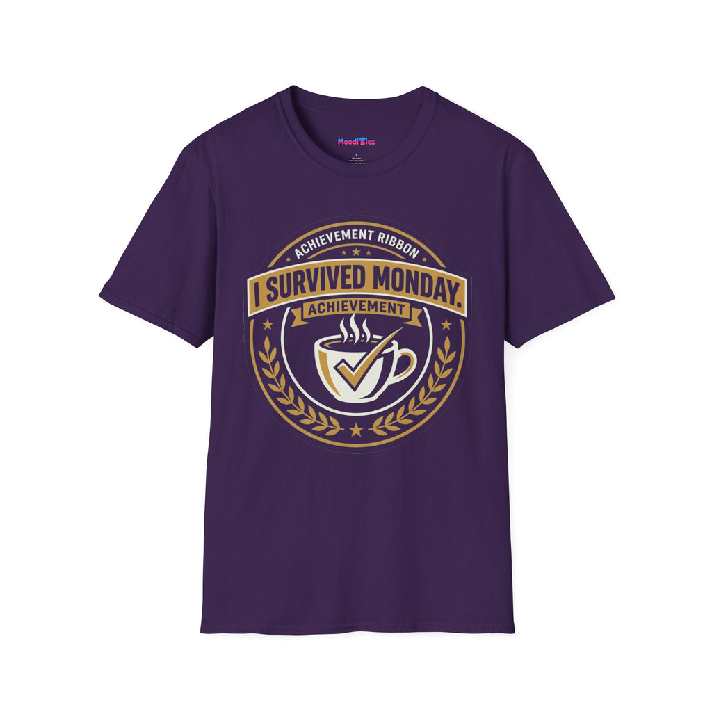 "I Survived Monday" Achievement Ribbon T-Shirt