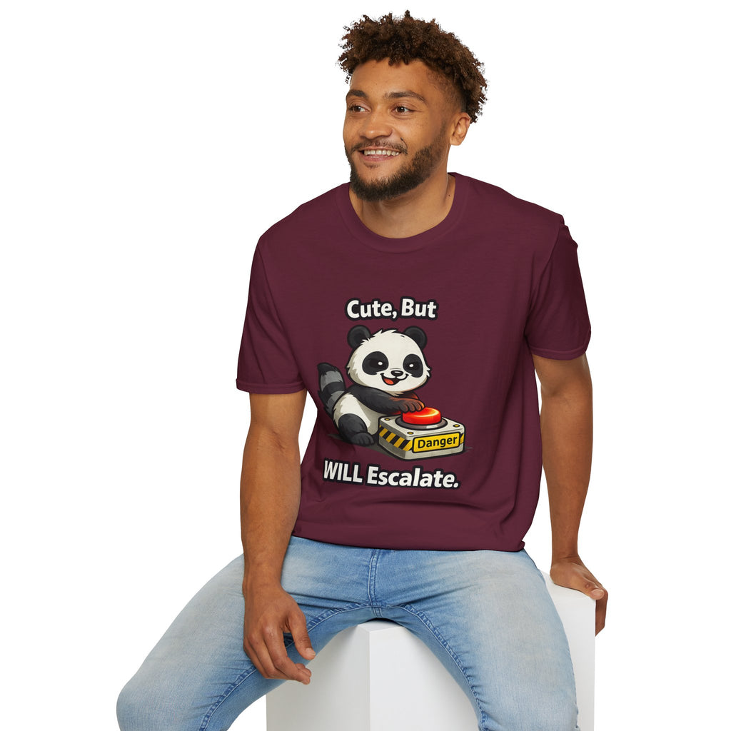 "Cute, But Will Escalate" Danger Panda T-Shirt