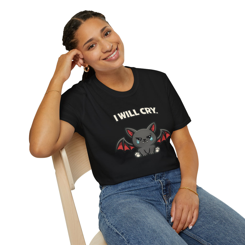 "I Will Cry" Kawaii Baby Bat T-Shirt