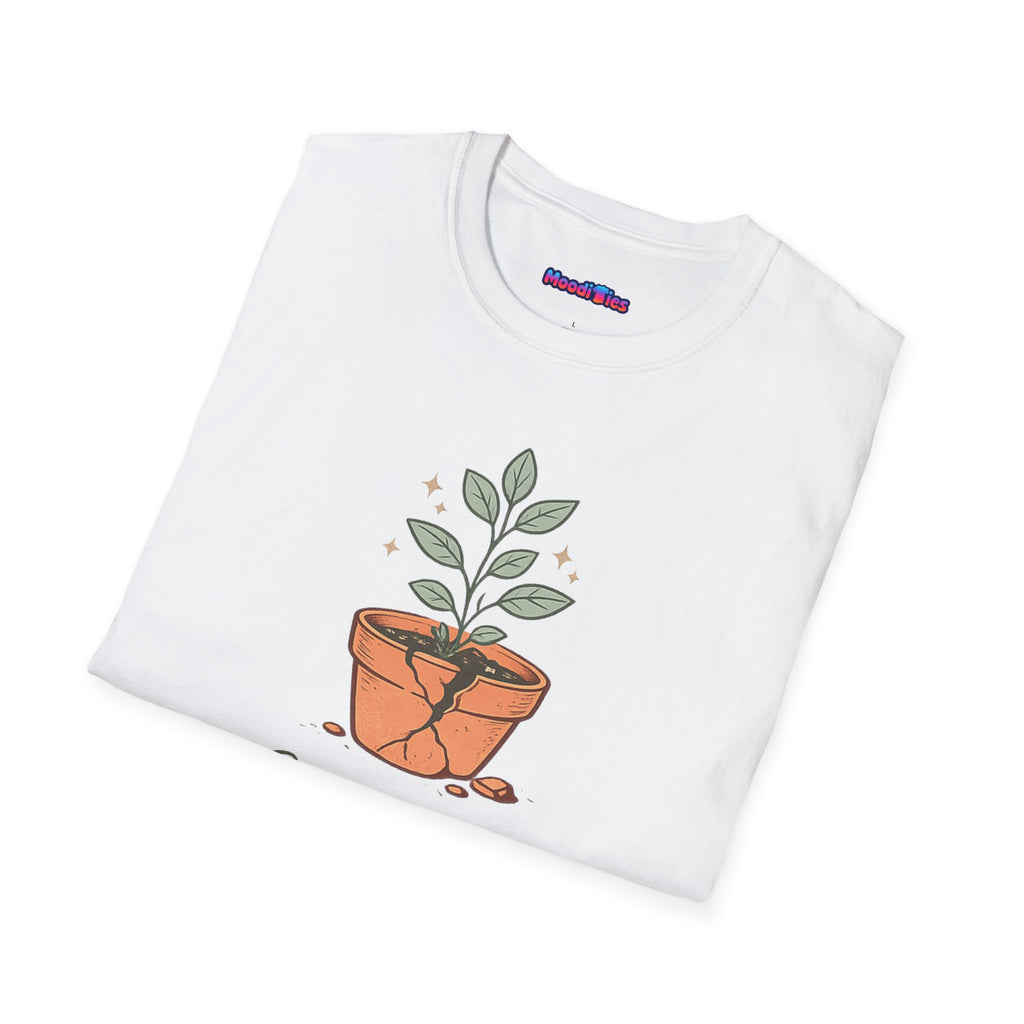 "Currently Growing Through It" Broken Potted Plant T-Shirt