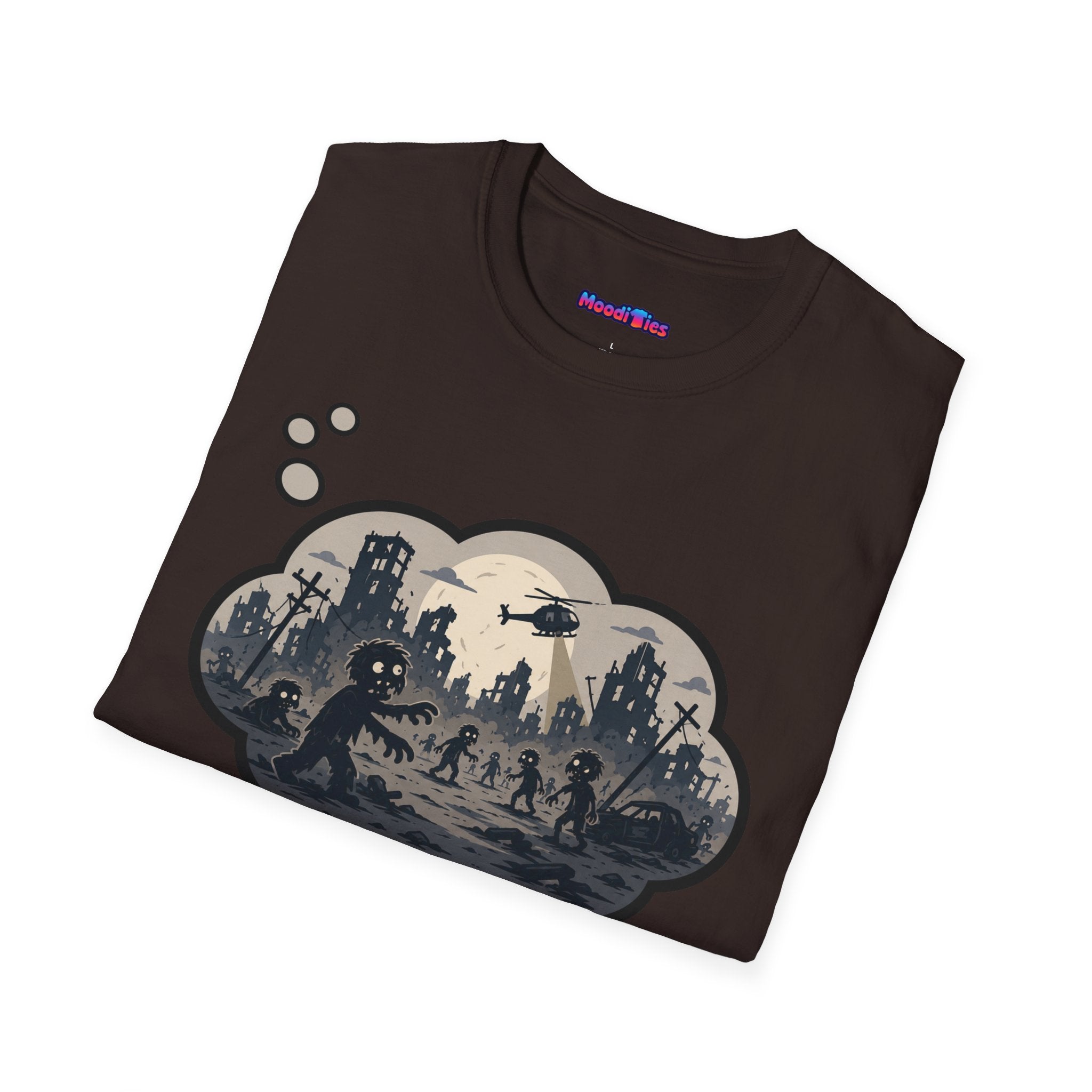 Zombie Apocalypse Anxiety Thought Bubble T-Shirt