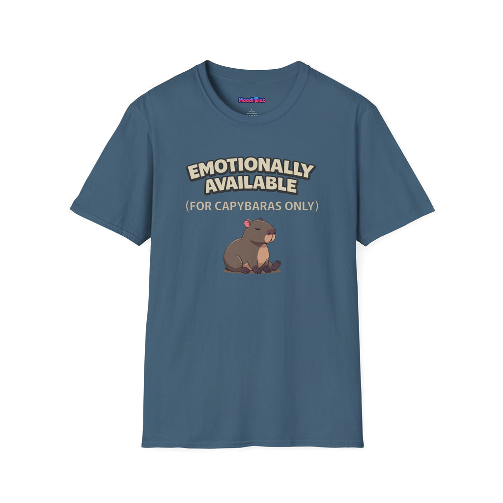 "Emotionally Available (For Capybaras Only)” Capybara T-Shirt
