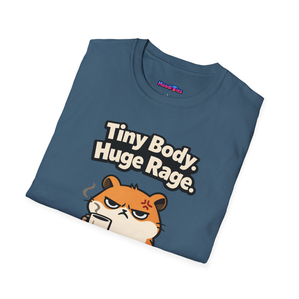 "Tiny Body, Huge Rage." Angry Hamster T-Shirt