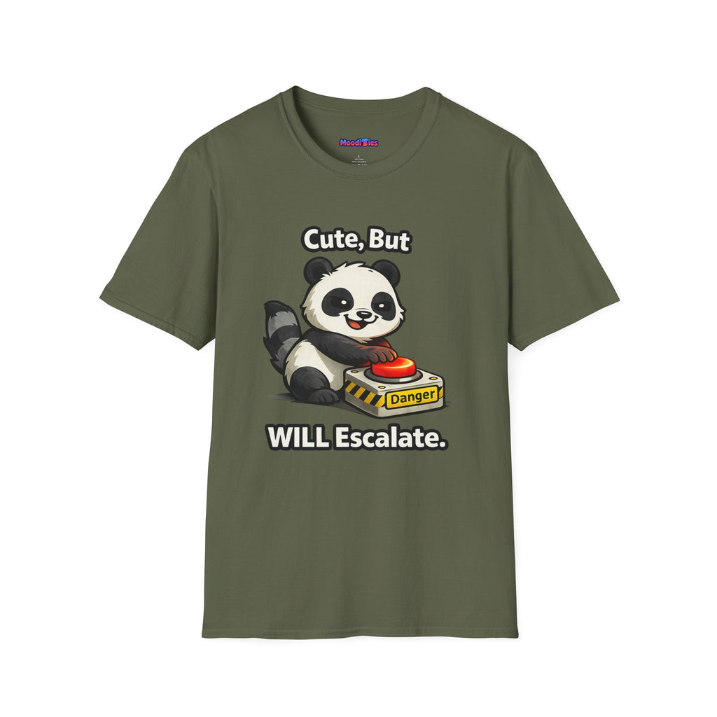 "Cute, But Will Escalate" Danger Panda T-Shirt