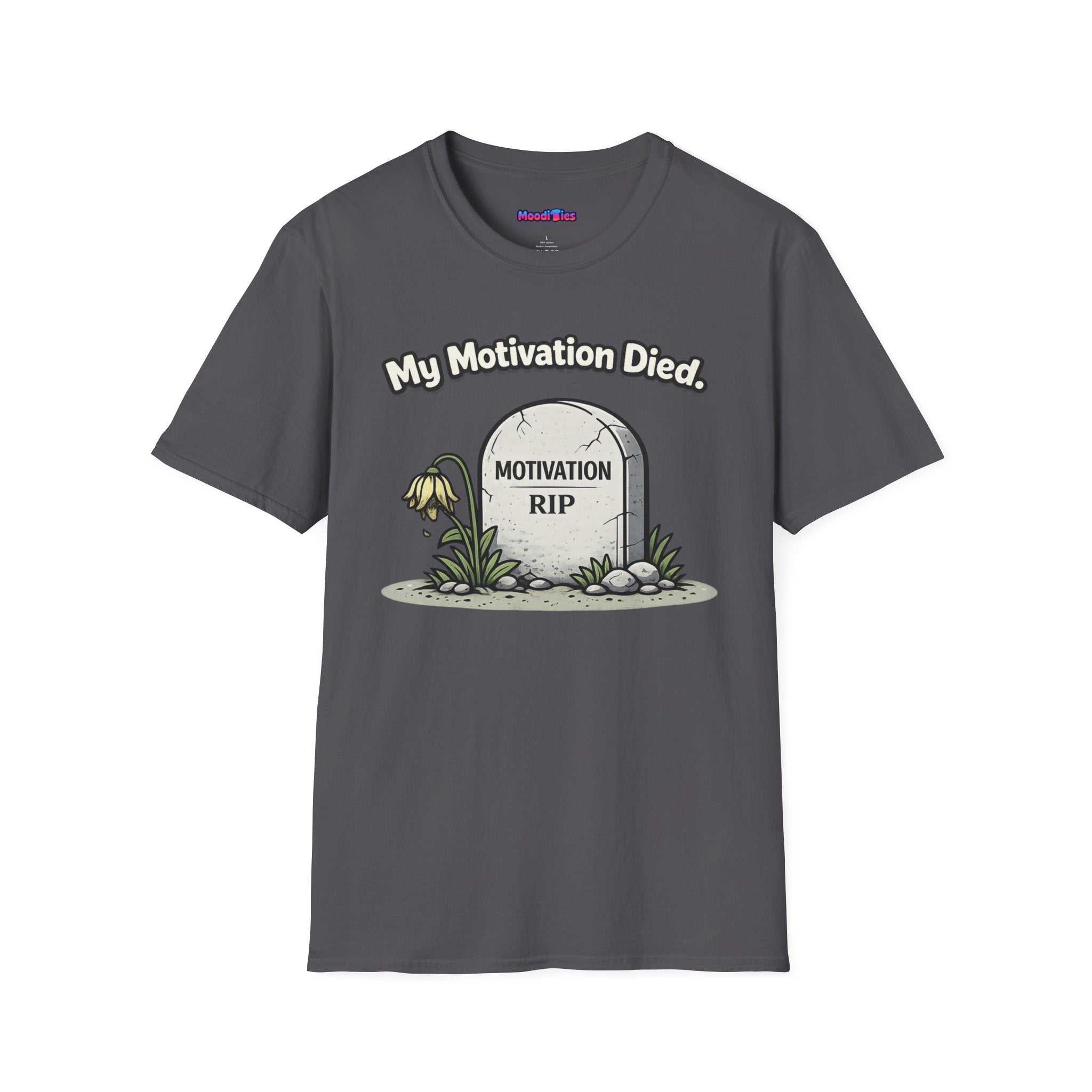 "My Motivation Died" Tombstone T-Shirt