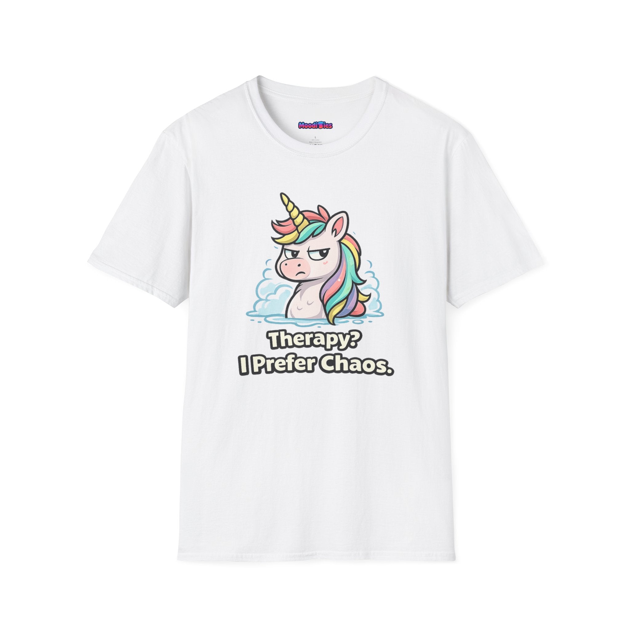 "Therapy? I Prefer Chaos." Unicorn T-Shirt