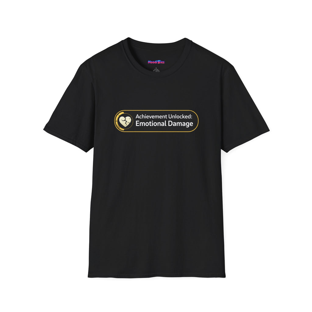 "Achievement Unlocked: Emotional Damage” Funny Graphic T-Shirt