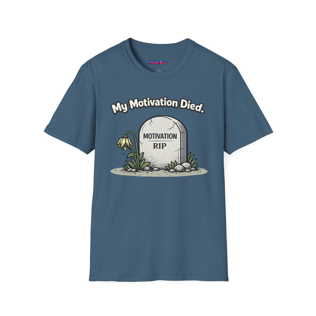 "My Motivation Died" Tombstone T-Shirt