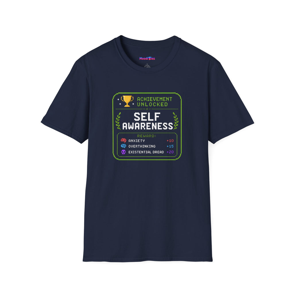 "Achievement Unlocked: Self-Awareness" Gamer Humor T-Shirt
