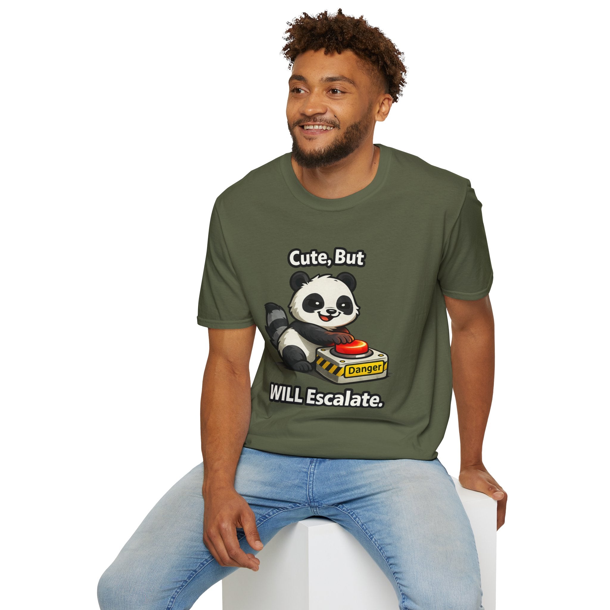 "Cute, But Will Escalate" Danger Panda T-Shirt