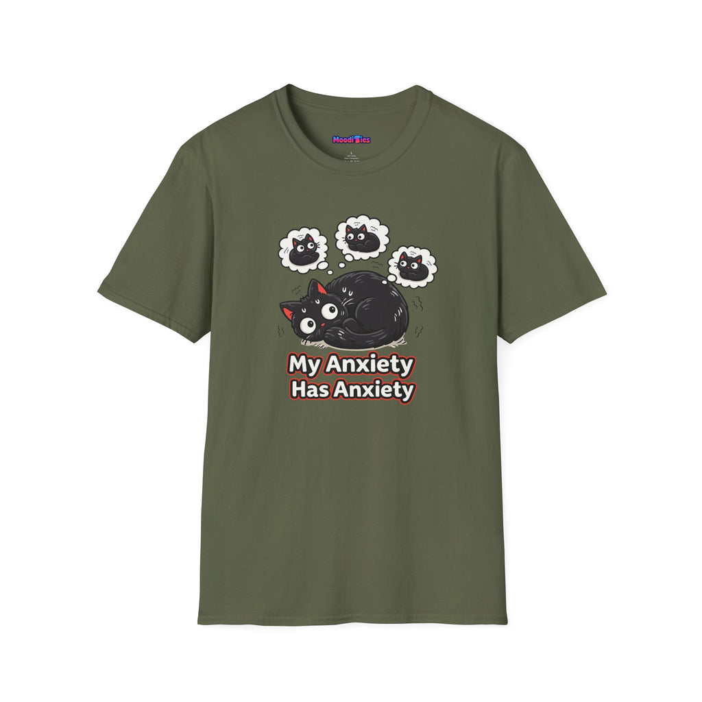 "My Anxiety Has Anxiety" Cute Anxiety Cat T-Shirt