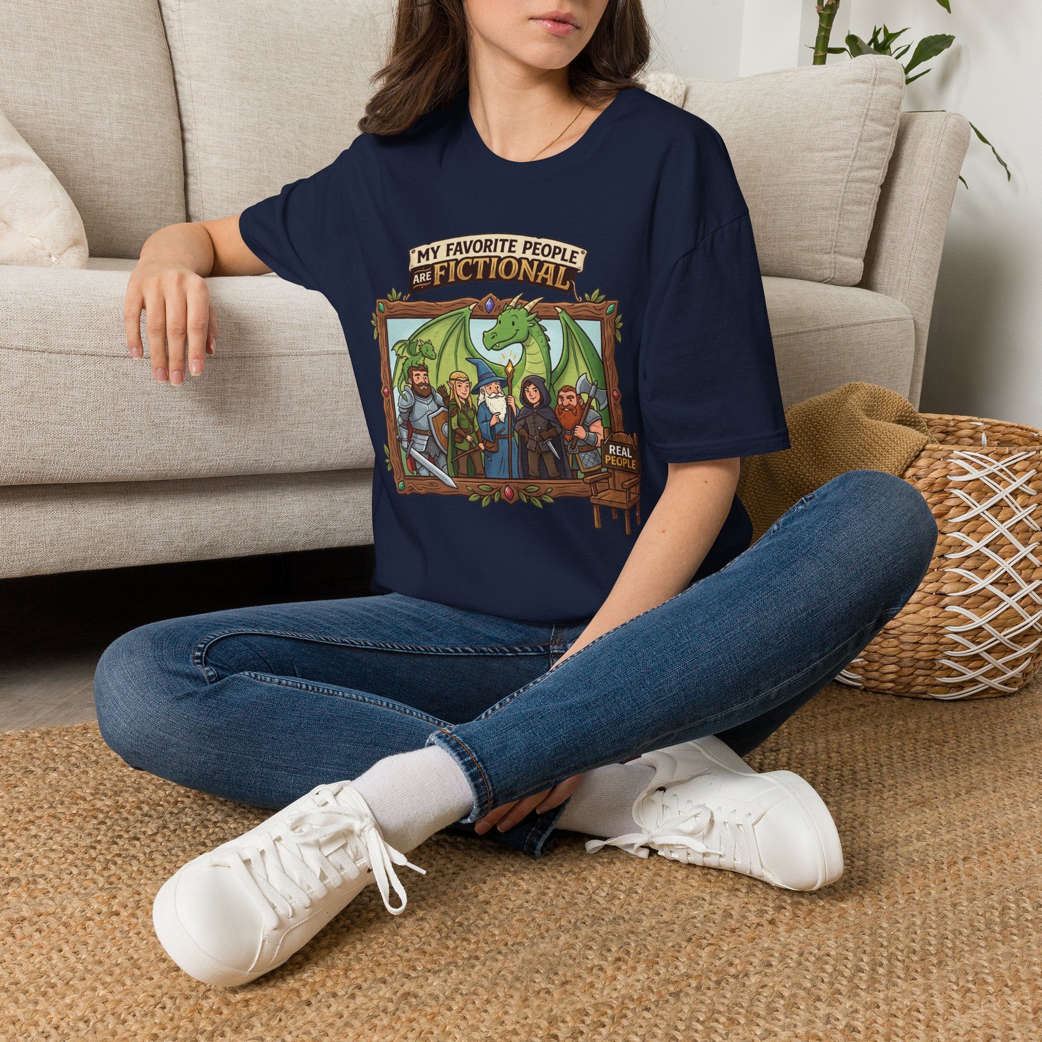 “My Favorite People Are Fictional” Fantasy Characters T-Shirt