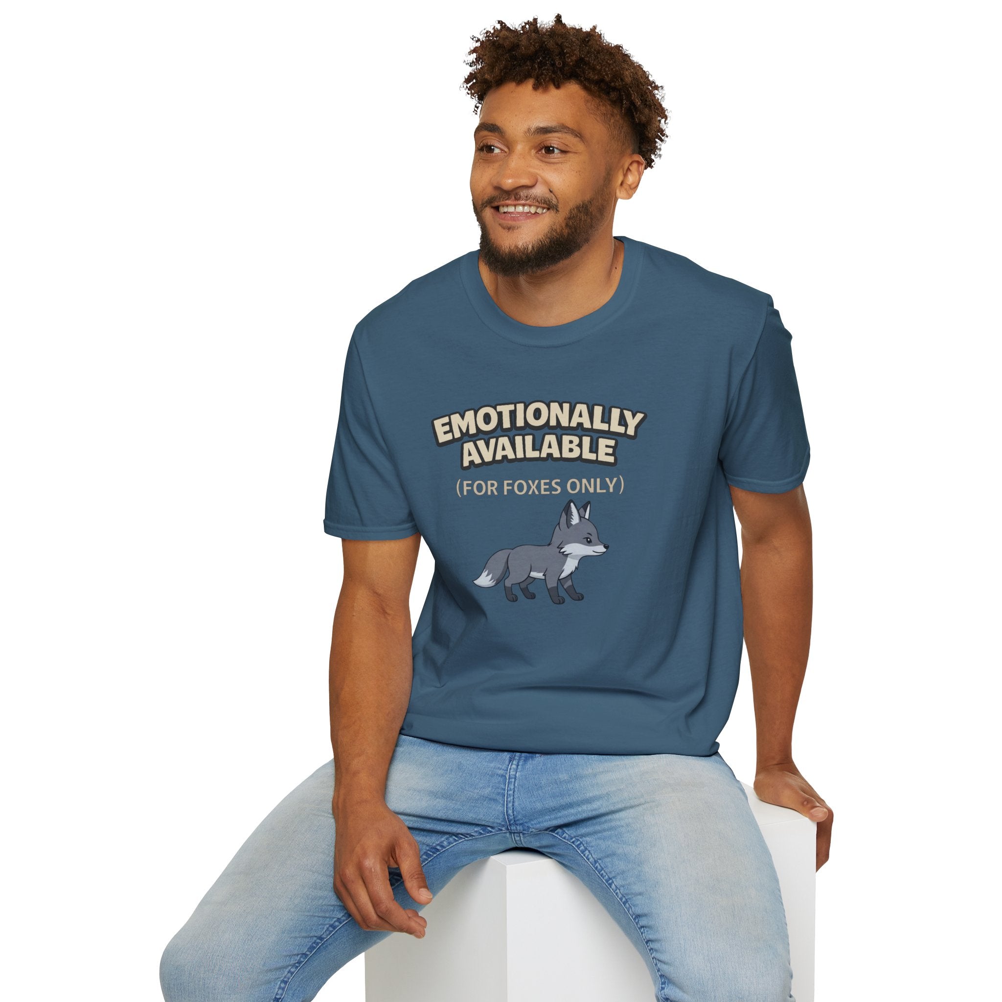 "Emotionally Available (For Foxes Only)" Cute Fox T‑Shirt