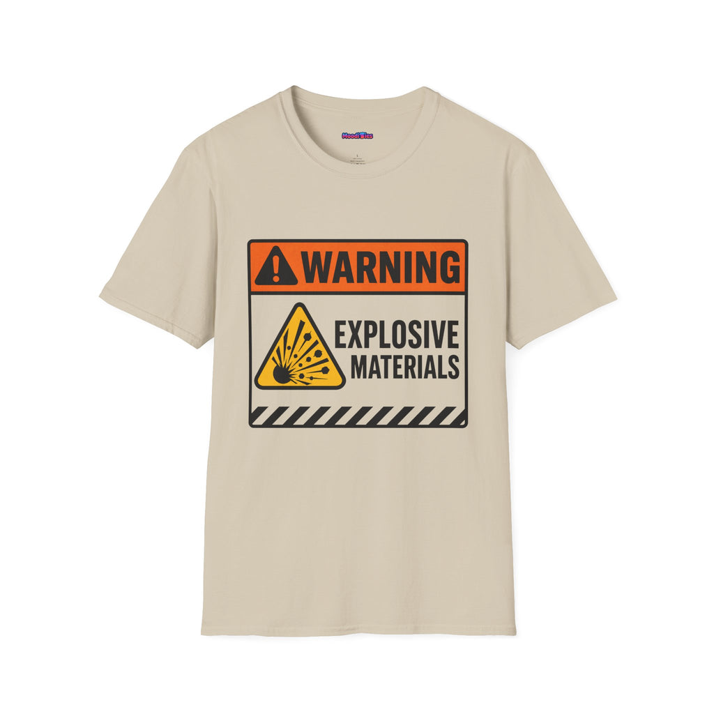 "Warning: Explosive Materials" Warning Sign T-Shirt