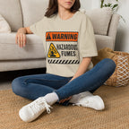 "Warning: Hazardous Fumes" Warning Sign T-Shirt