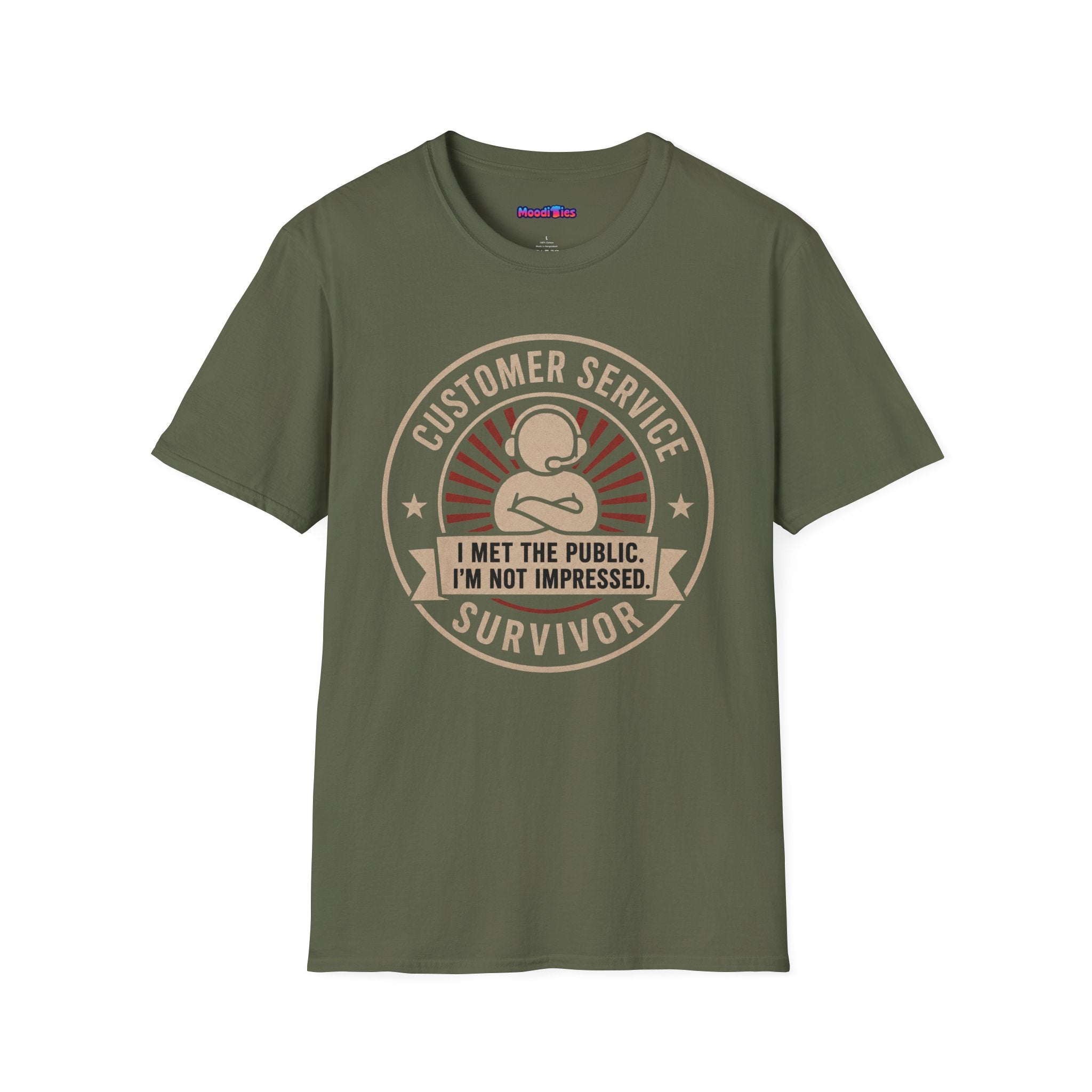 "Customer Service Survivor: I Met The Public, I’m Not Impressed" T-Shirt