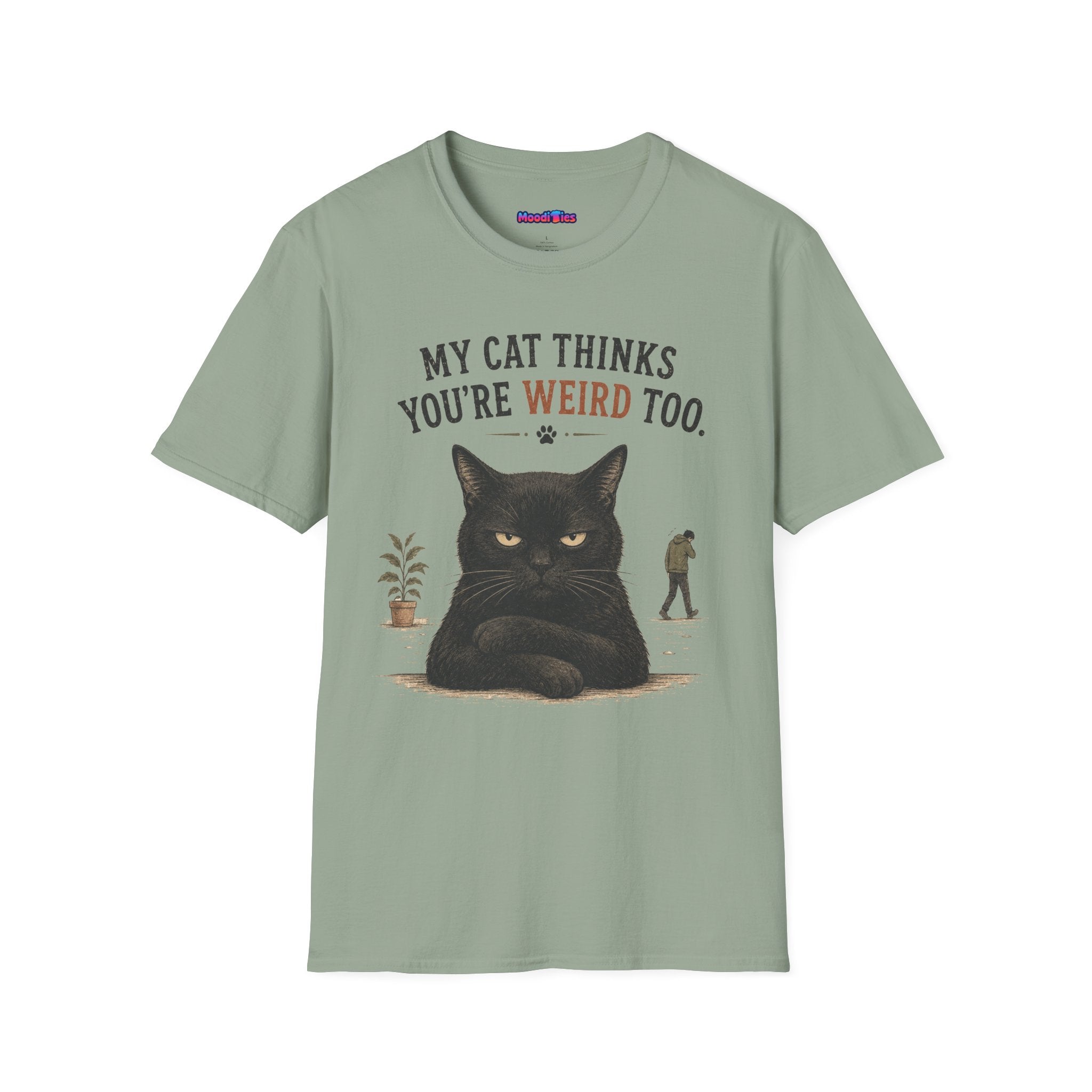 "My Cat Thinks You're Weird Too." Grumpy Cat T-Shirt