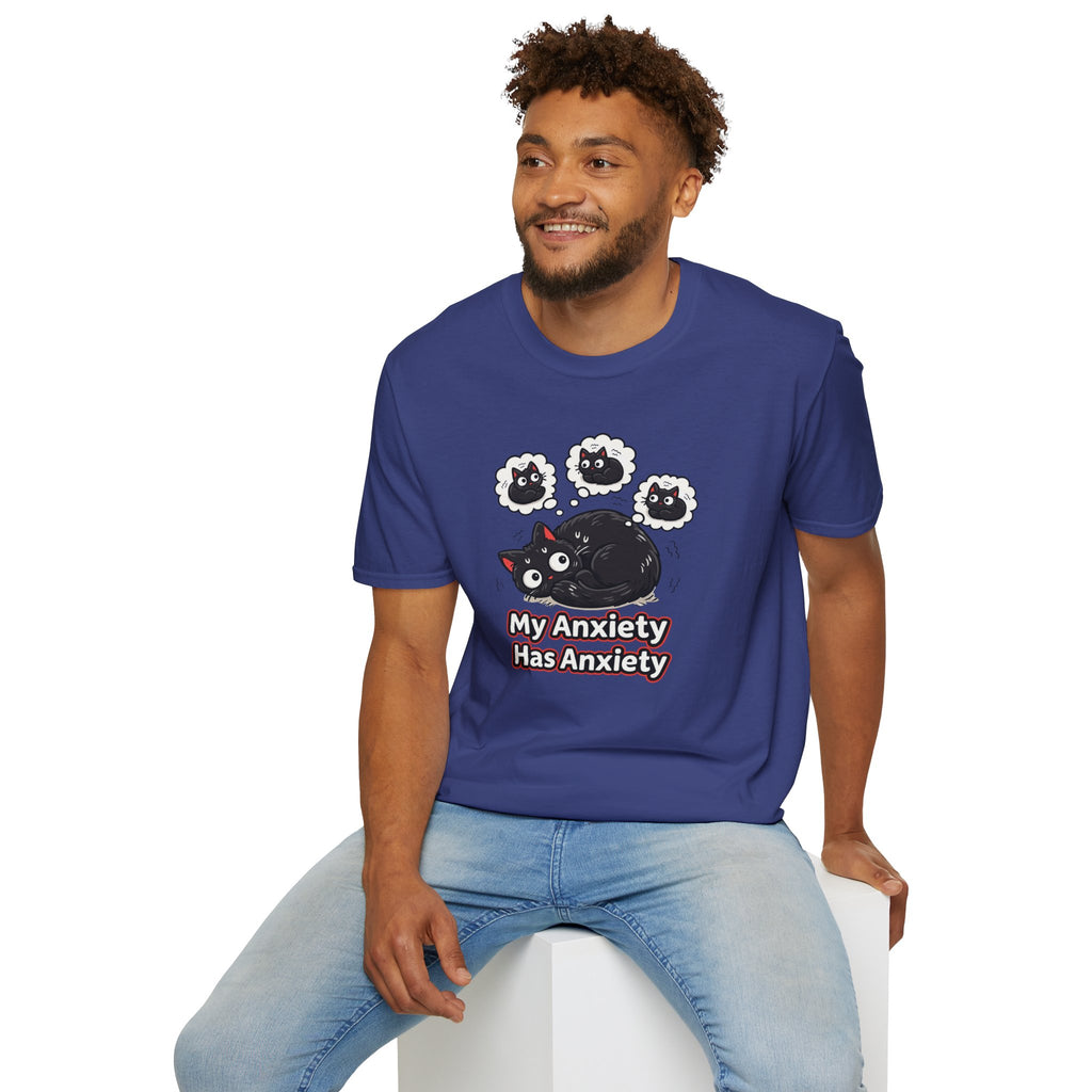"My Anxiety Has Anxiety" Cute Anxiety Cat T-Shirt