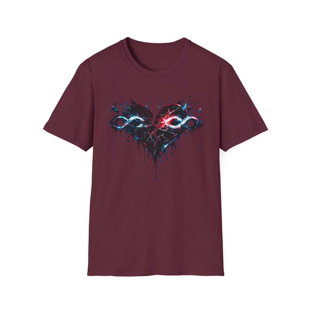 Dripping Infinity Heart Graphic T-Shirt