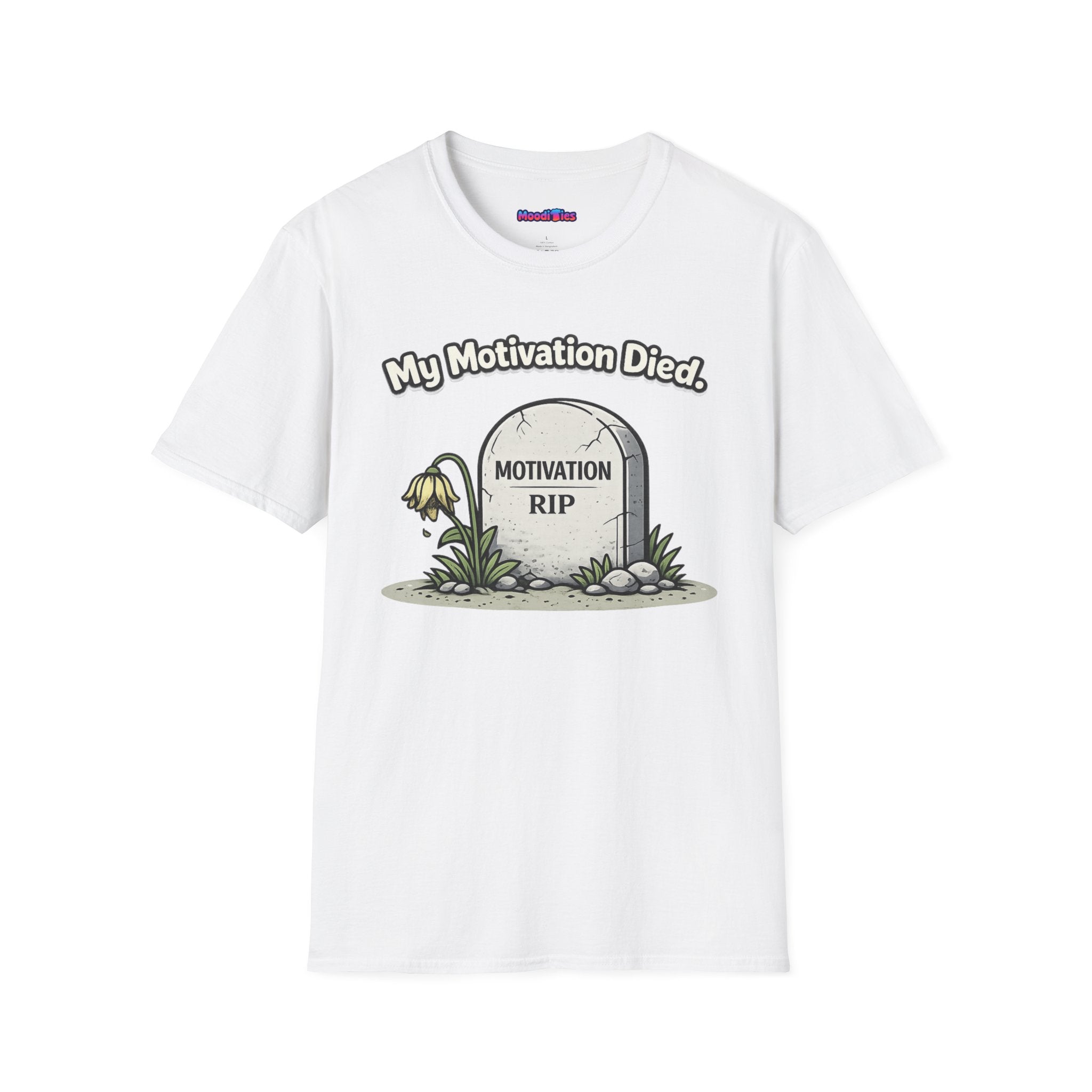 "My Motivation Died" Tombstone T-Shirt