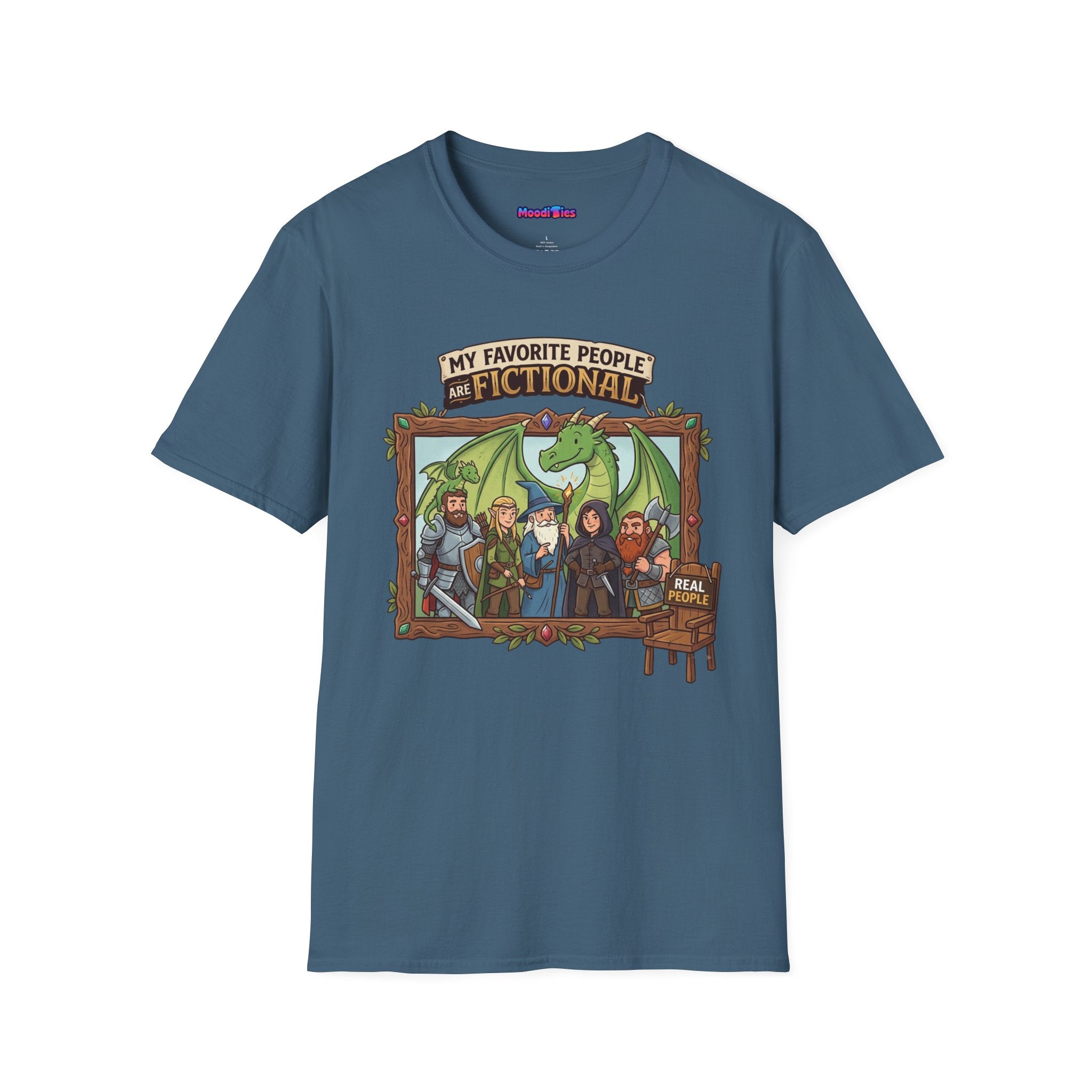“My Favorite People Are Fictional” Fantasy Characters T-Shirt