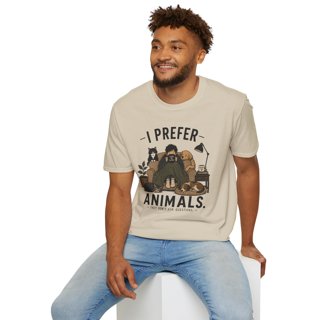 "I Prefer Animals." T-Shirt