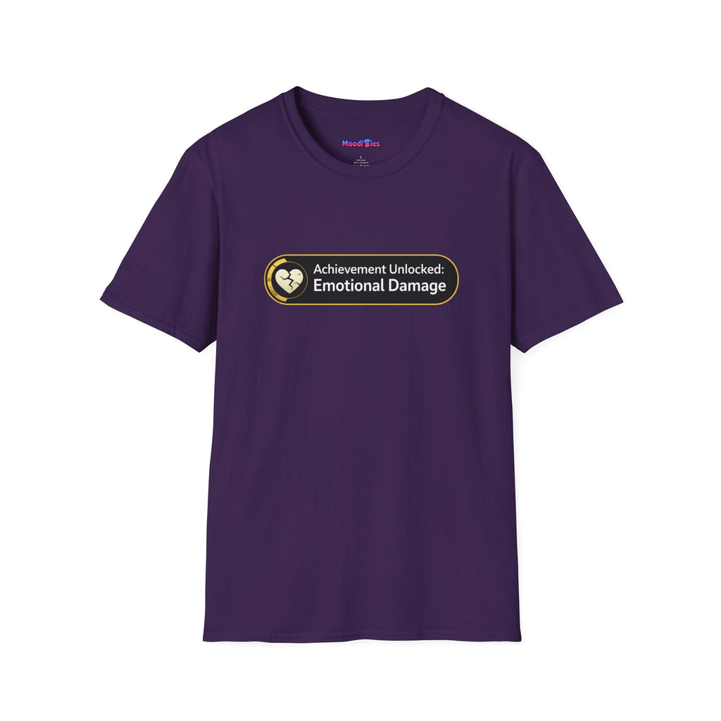 "Achievement Unlocked: Emotional Damage” Funny Graphic T-Shirt
