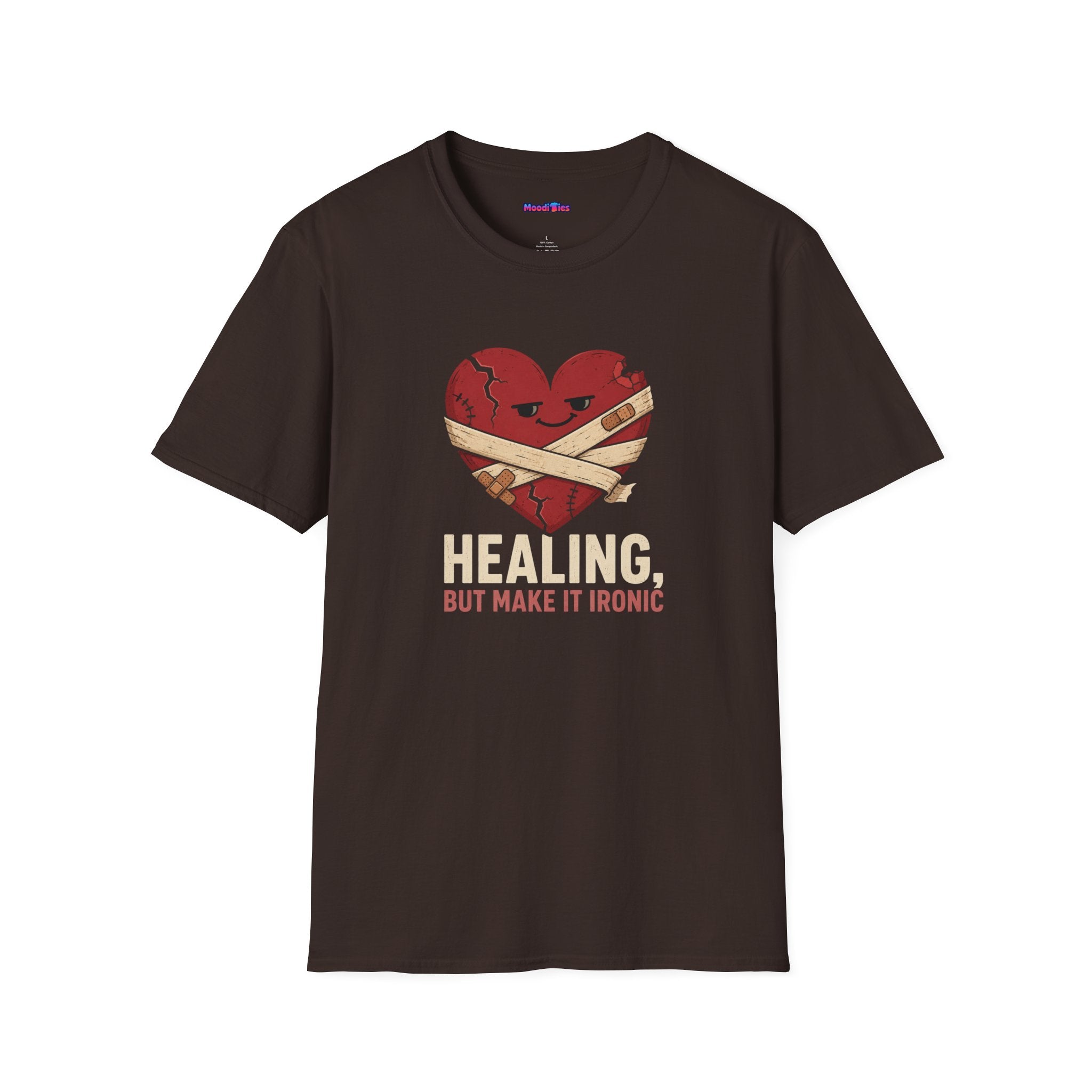 "Healing, But Make It Ironic" Bandaged Heart T-Shirt