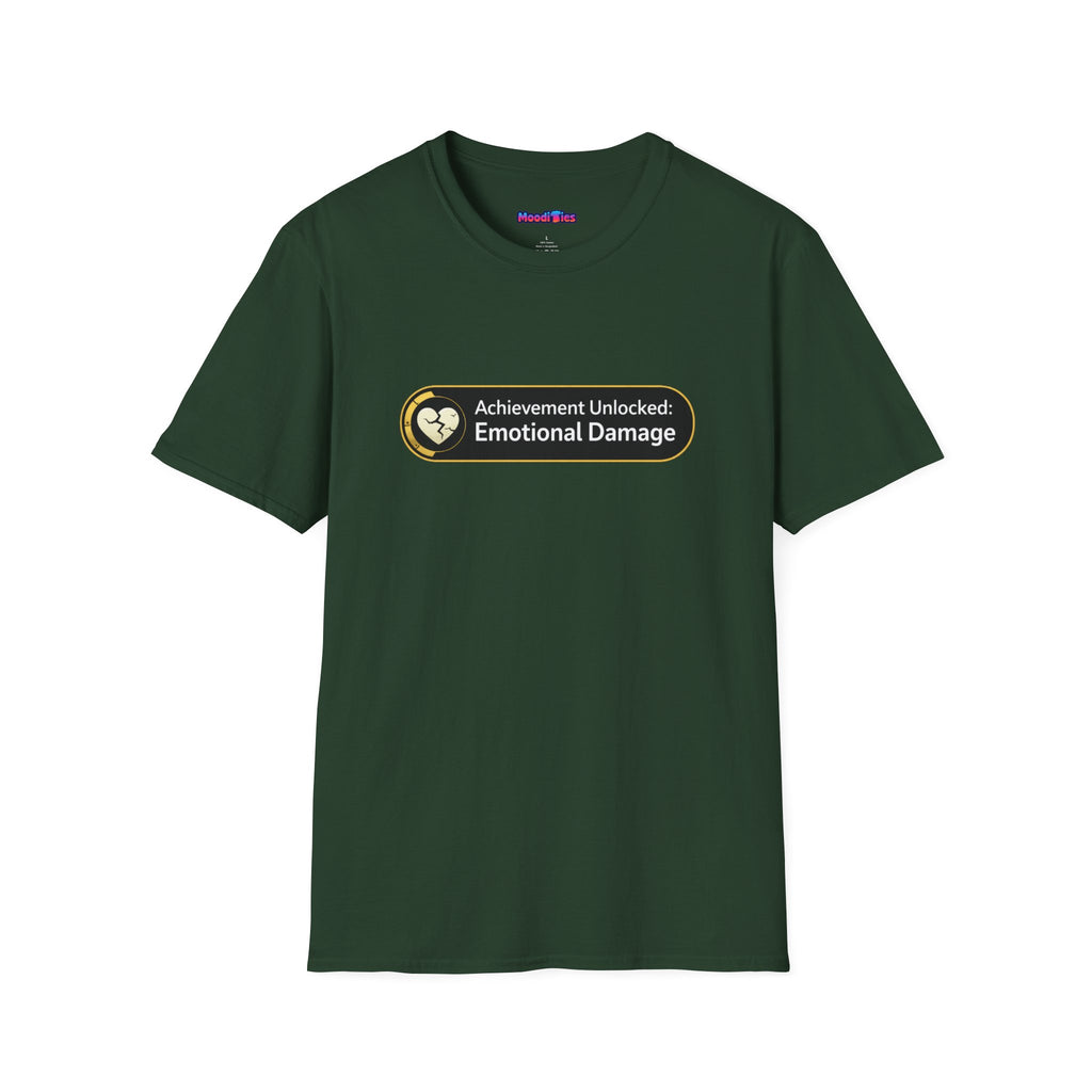 "Achievement Unlocked: Emotional Damage” Funny Graphic T-Shirt