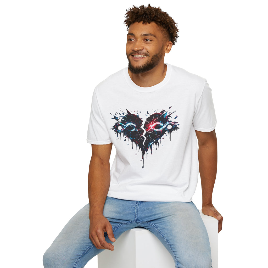 Dripping Infinity Heart Graphic T-Shirt