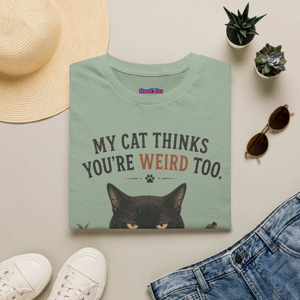"My Cat Thinks You're Weird Too." Grumpy Cat T-Shirt