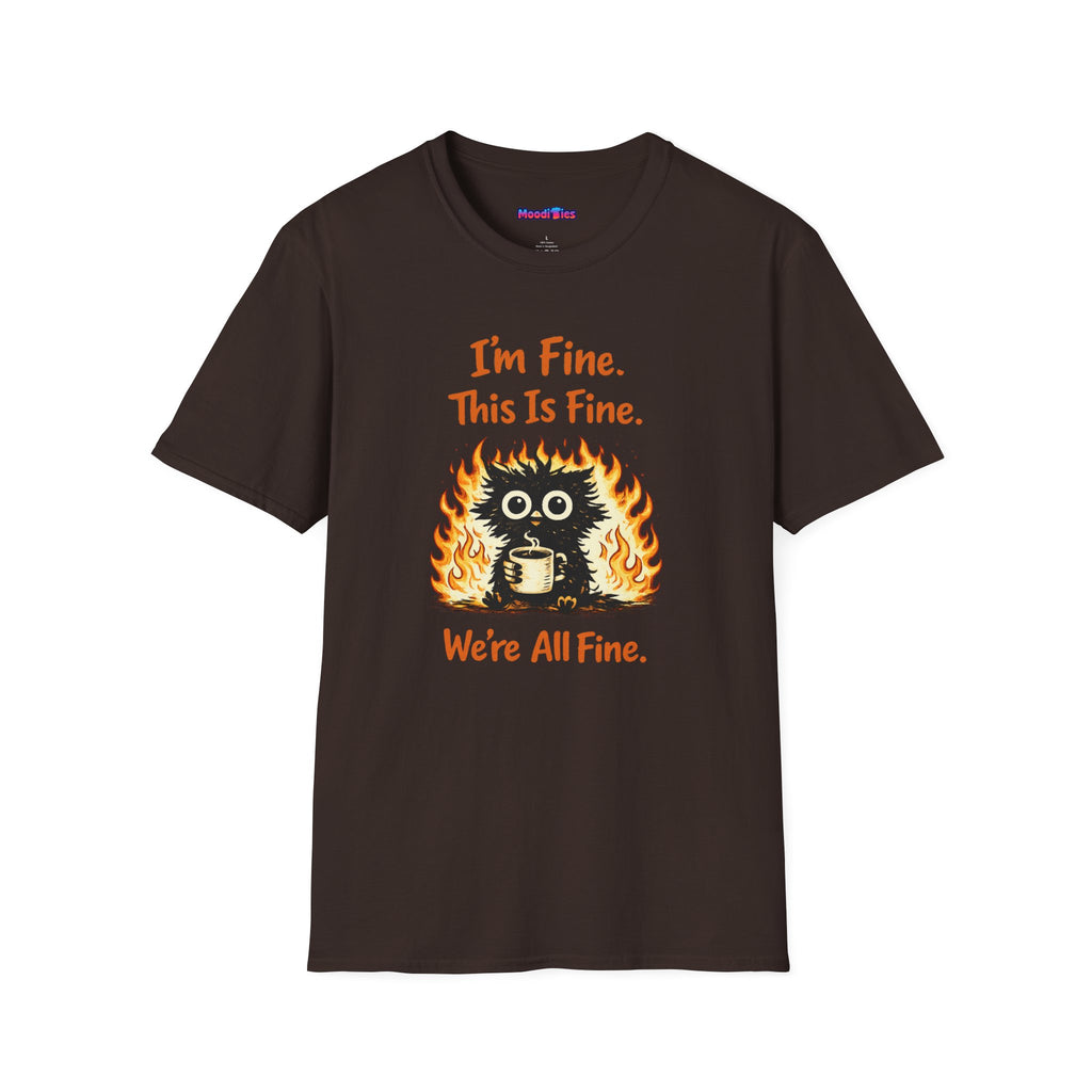"I’m Fine This Is Fine We're All Fine" Fried Owl T-Shirt