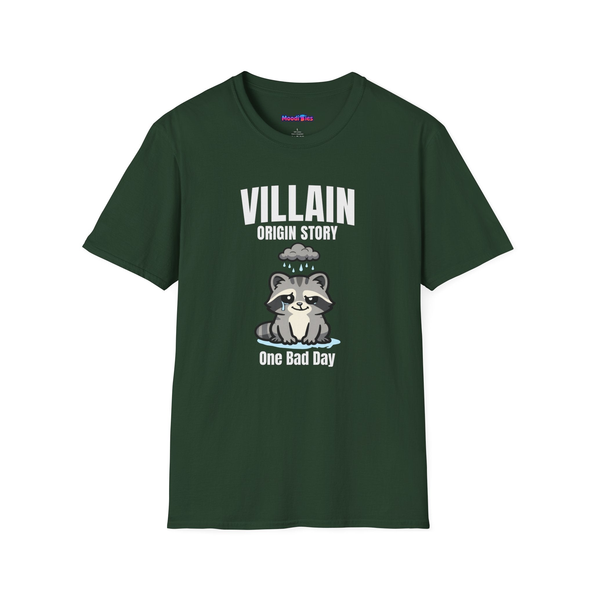 "Villain Origin Story: One Bad Day" Raccoon T-Shirt
