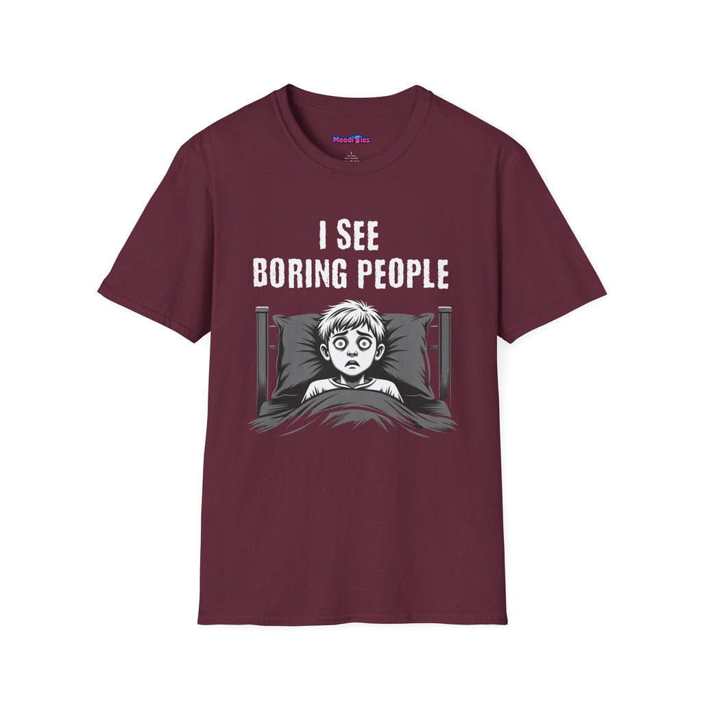 "I See Boring People" Spooked Boy T-Shirt