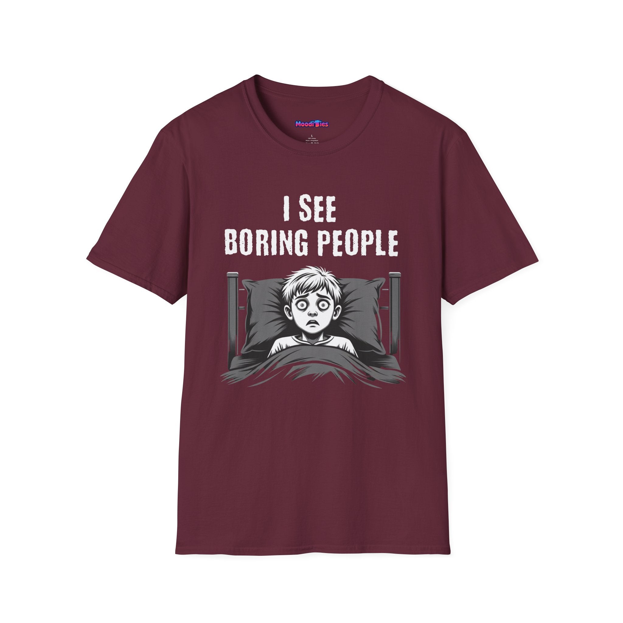 "I See Boring People" Spooked Boy T-Shirt
