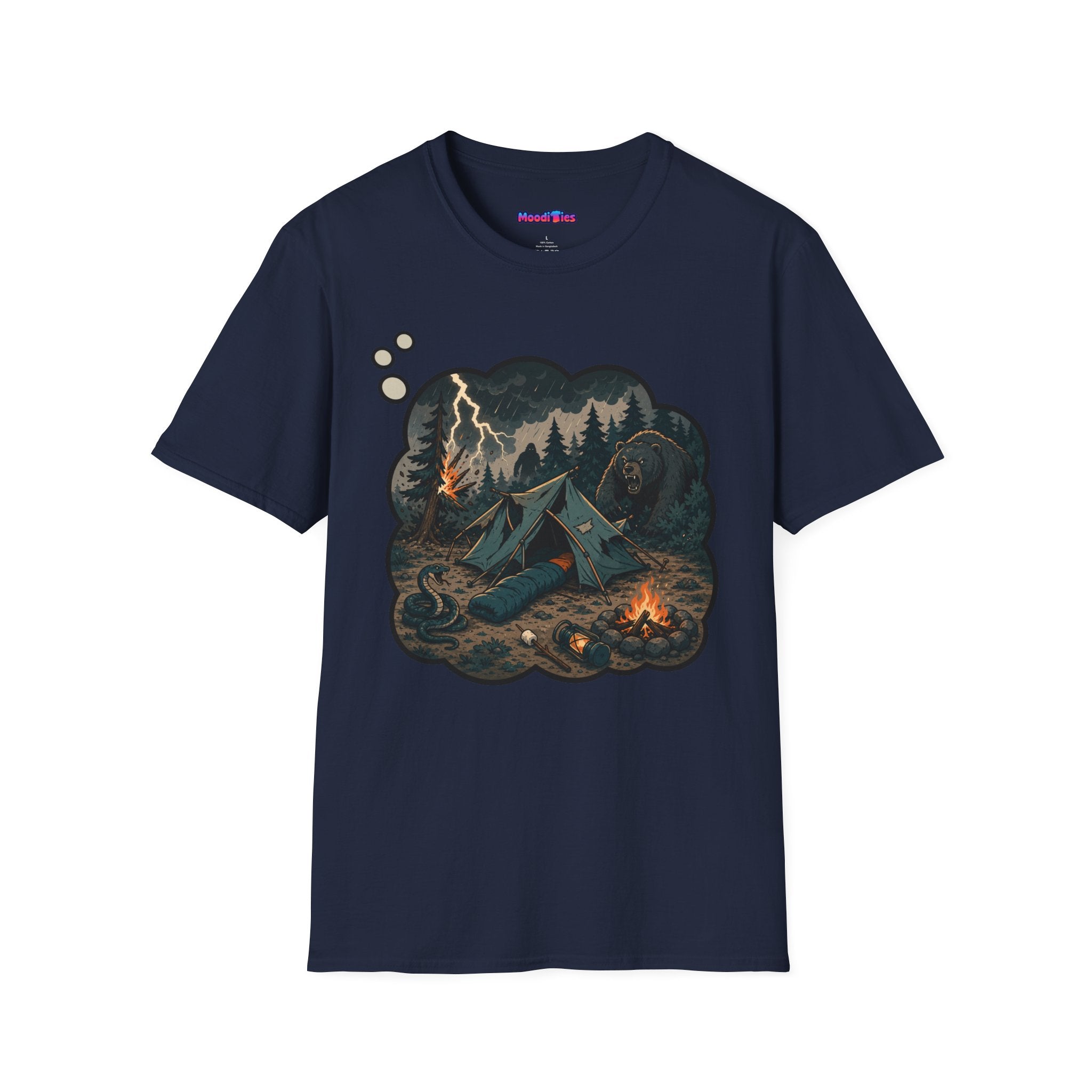 Camping Anxiety Thought Bubble T-Shirt