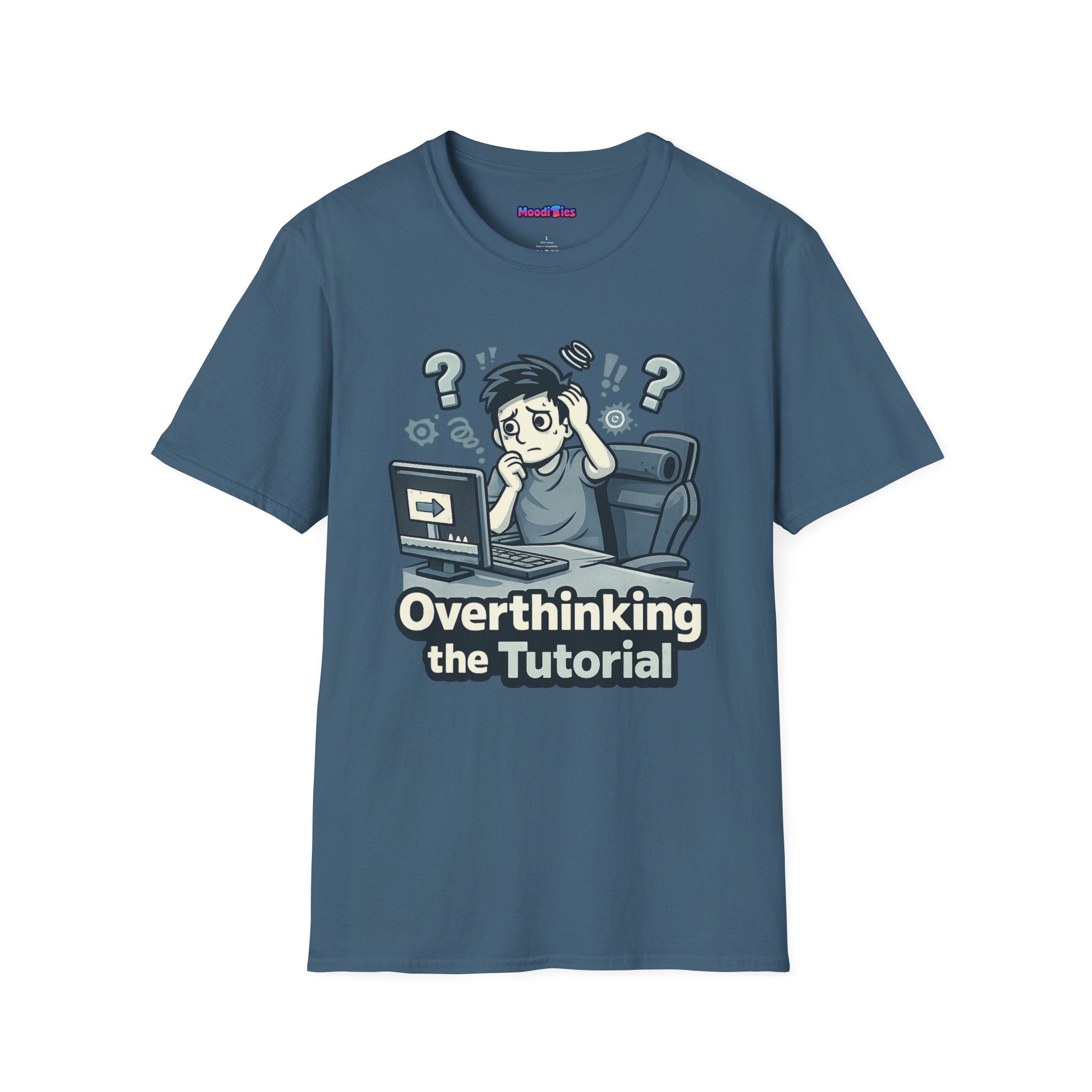 "Overthinking the Tutorial" Gamer Graphic T‑Shirt
