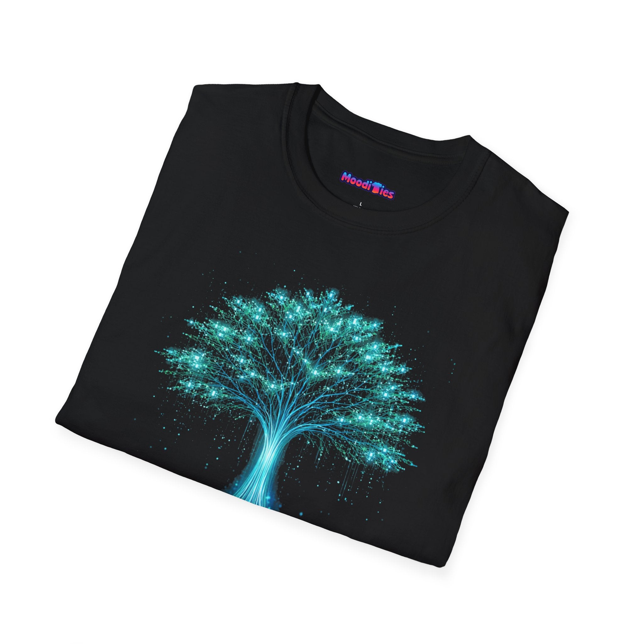 Digital Tree of Life (Blue) Graphic T-Shirt